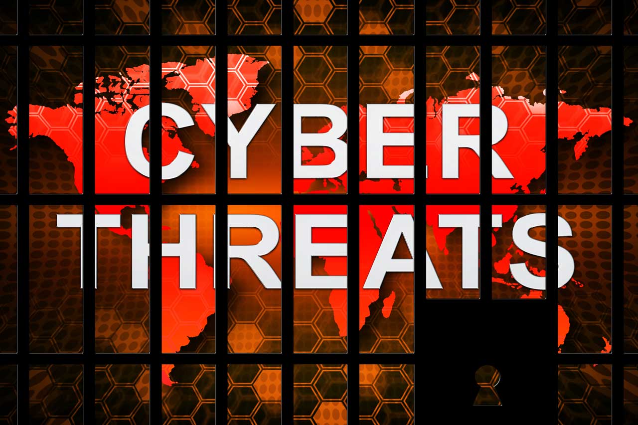 This image is showing a message related to Cyber threats.